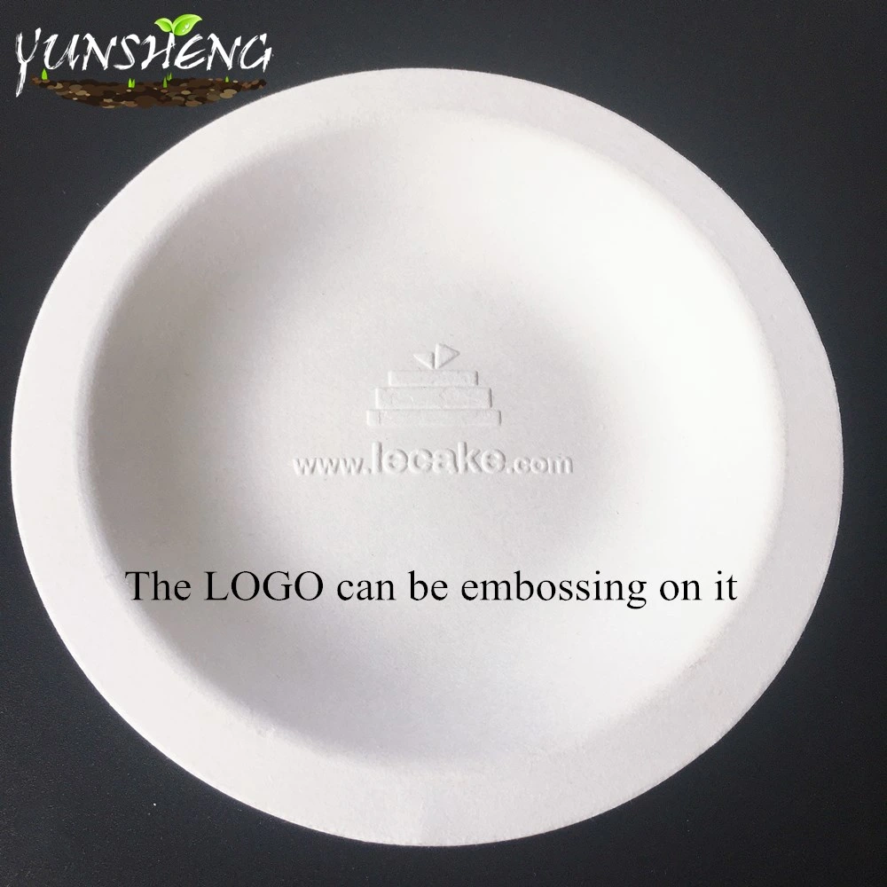 Customized Disposable Biodegradable Paper Round Plates for Delicious Food or Fruit on Party Made by Compostable Materials