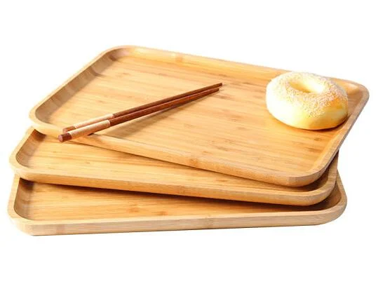 Perfect Bamboo Food Plate Fruit Tray Rectangular Plates for Food Storage