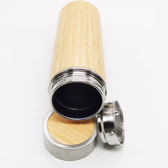 Tazza termica personalizzata in bambù/acciaio inossidabile/termica da 350 ml con filtro